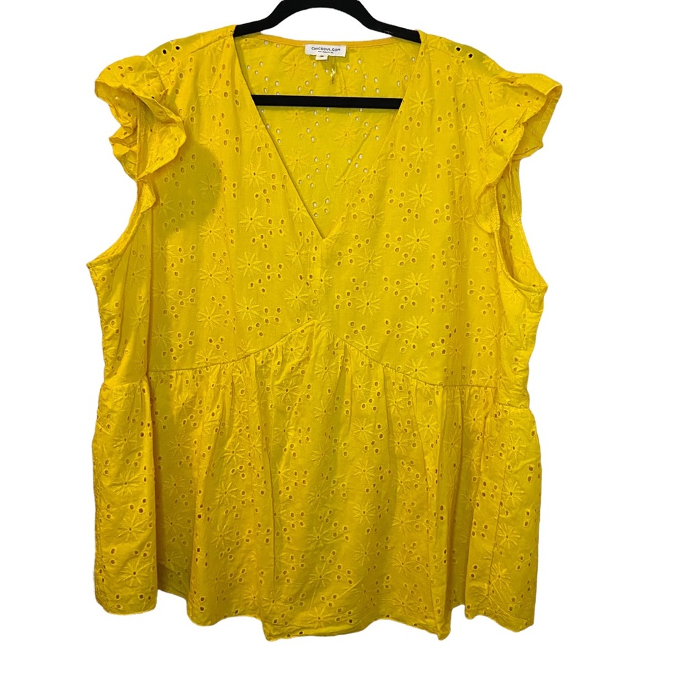 Chic Soul Eyelet Blouse PLUS SIZE